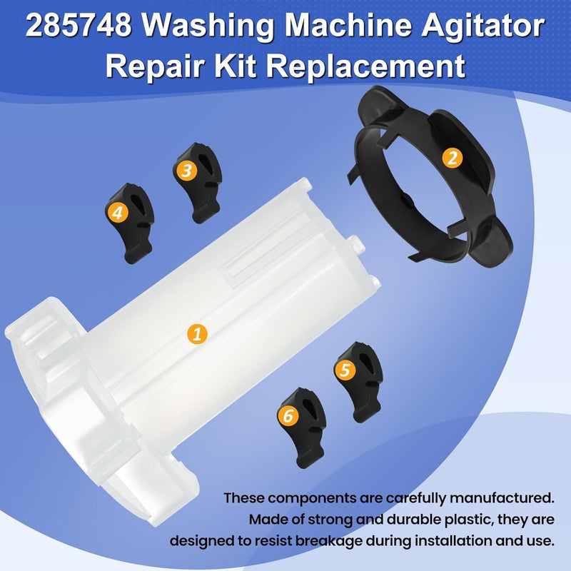 iouxvt 285748 Agitator, Long Cam agitator, 285748 Agitator Repair Kit, Compatible With Kenmore Whirlpool Washer, Replace 3363662 3351000 AP3094520 285748VP 3347085 3351000 AH334622 EA334622 PS334622 - Image 5
